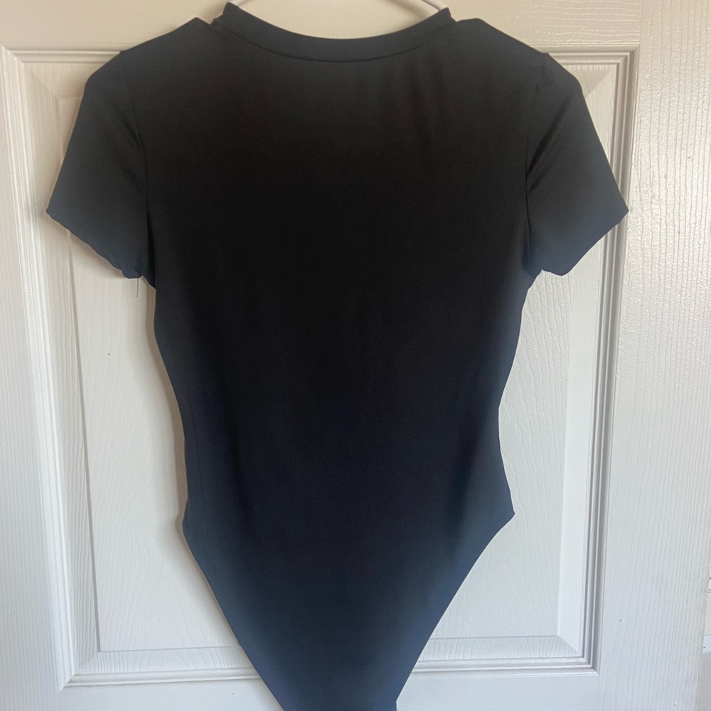 Black short sleeve bodysuit